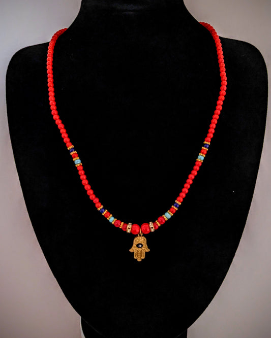 Beaded Handmade Necklace With Pendant