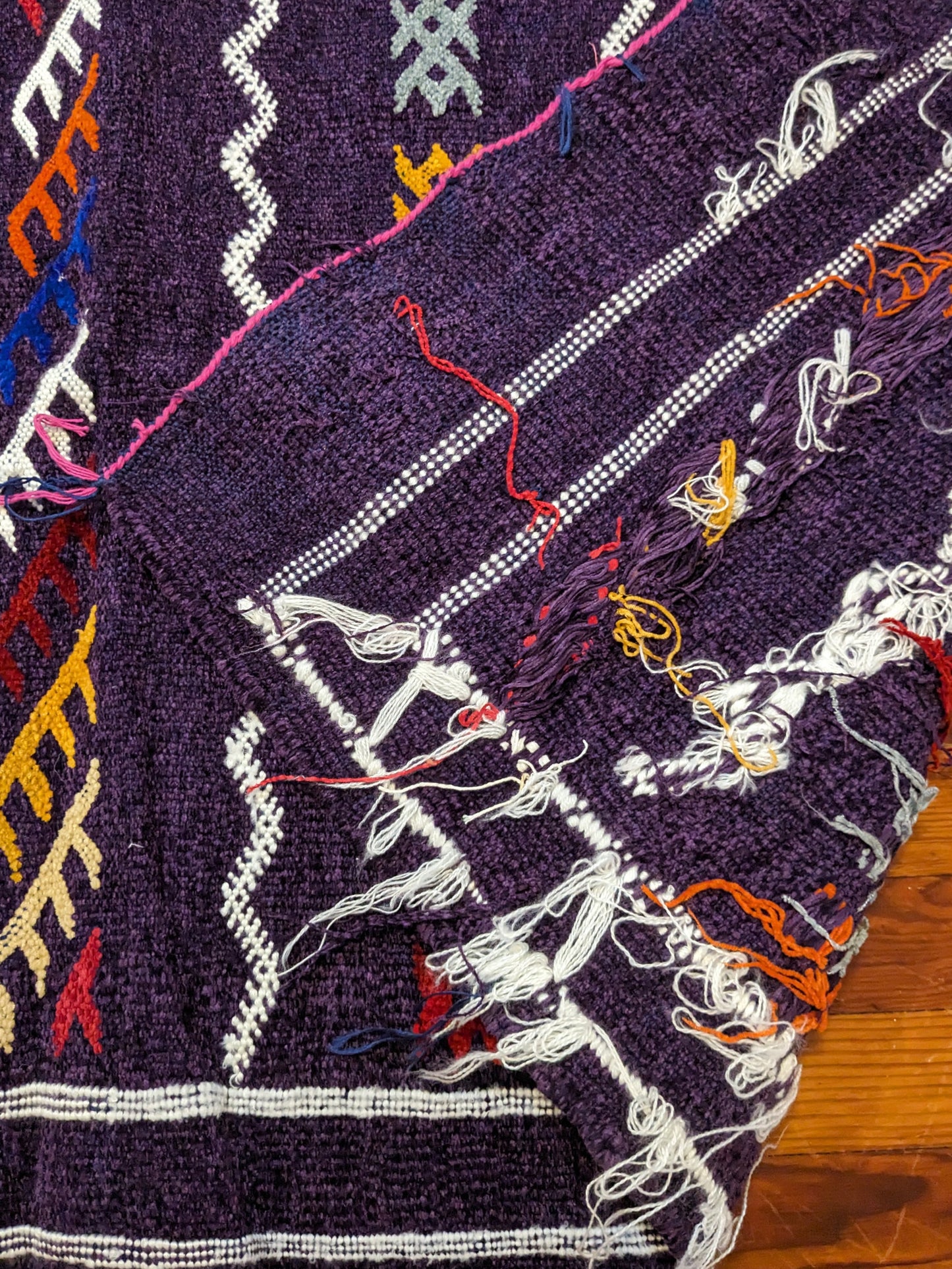 A Purple Rug with Berber Patterns